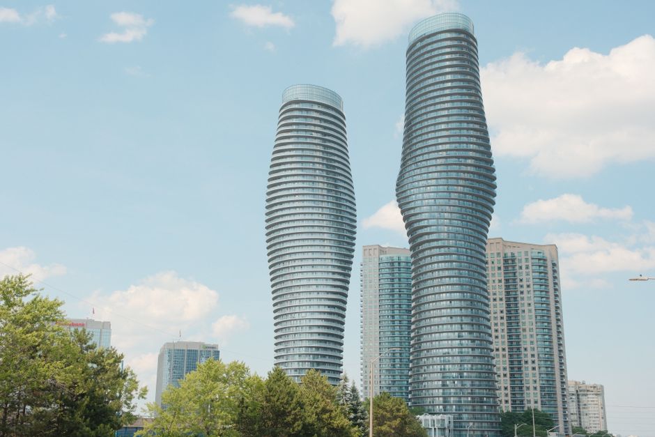 Toronto condo corridor with smoke-free signage